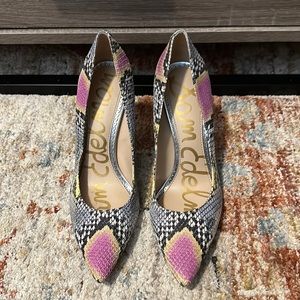 Sam Edelman Hazel Pumps Multi Color snake skin print Size 7.5